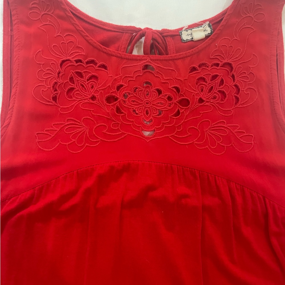 Red tank top